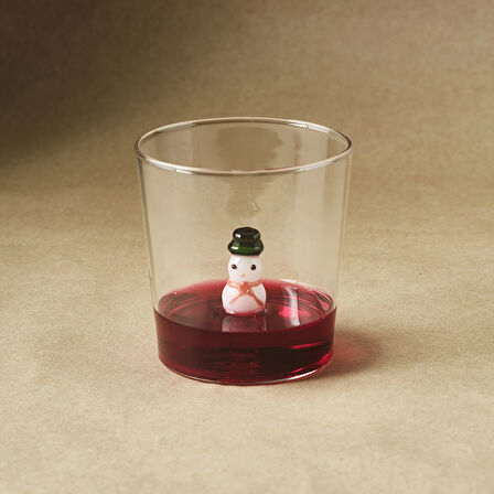 Karaca New Year Yılbaşı Cosa Kardan Adam Figürlü Su Bardağı