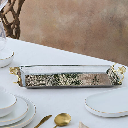 Karaca New Year Yılbaşı Dekoratif Tepsi 44x19 cm