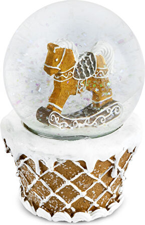 Karaca New Year Yılbaşı Ginger Horse Kar Küresi 6,5x10 Cm