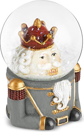 Karaca New Year Yılbaşı Nutcracker Kar Küresi 4,6 X 6,4 Cm Gri