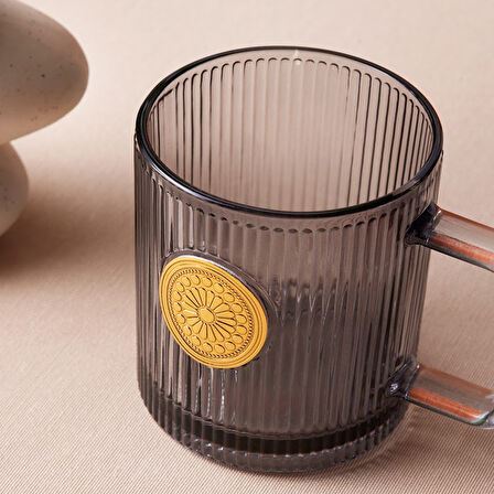 Karaca Madalyon Gri Mug 340 ML