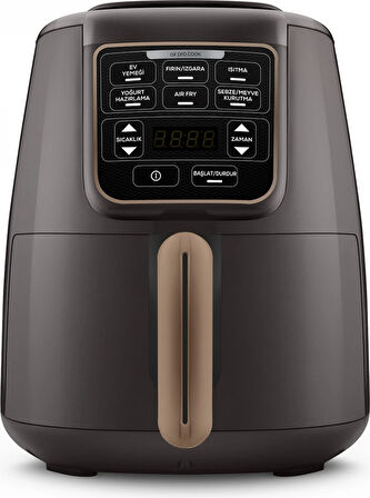 Karaca Air Pro Cook XL 2 in 1 Konuşan Airfryer Walnut Brown 4 Kişilik