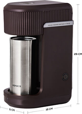 Karaca Mono Personal Filtre Kahve Makinesi Walnut Brown