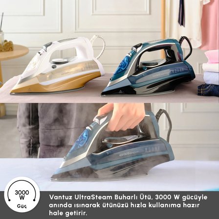 Karaca Vantuz Ultrasteam Buharlı Ütü Dark Blue