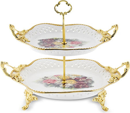 Karaca Home Karaca Crown Dekoratif Katlı Servislik 30 cm