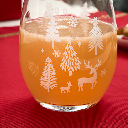 Karaca New Year Yılbaşı Noeltree Meşrubat Bardağı 590 Ml