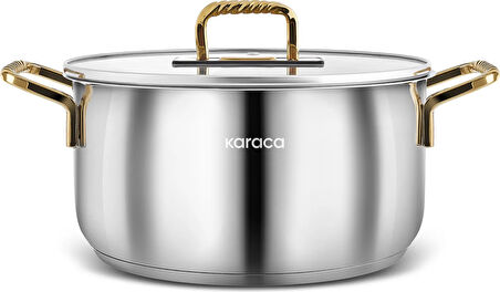 Karaca Maçka İndüksiyon Tabanlı Çelik Tencere 22 Cm Gold