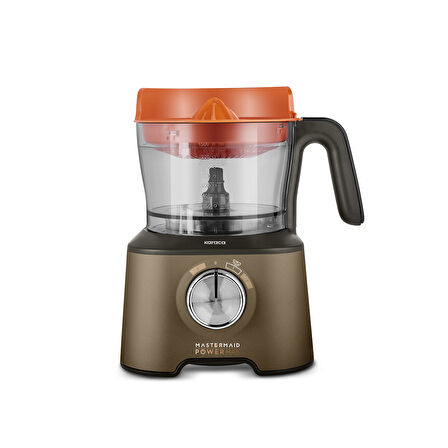 Karaca Mastermaid Power Max 11 in 1 Mutfak Robotu Walnut Brown 2500W