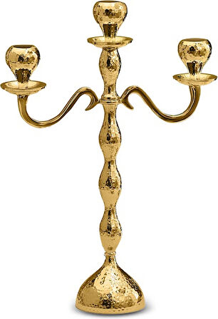 Karaca Arlen Şamdan 3'lü Gold 38x29 cm