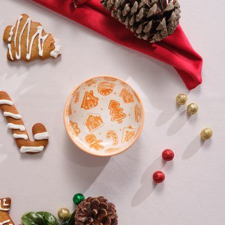 Karaca New Year Yılbaşı Gingerbread Round Çerezlik 10 cm