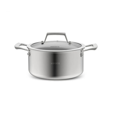 Karaca Plasma Steel 3Ply İndüksiyon Tabanlı Çelik Tencere 22 Cm