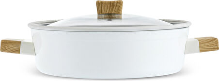 Karaca Swiss Crystal Creamy Wood Karnıyarık Tencere 30 Cm