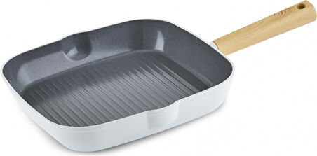 Karaca Swiss Crystal Creamy Wood Grill Tava 28 Cm