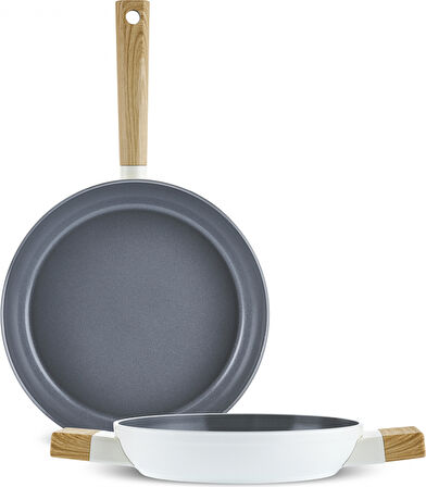 Karaca Swiss Crystal Creamy Wood Tava Sahan Set