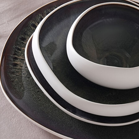 Karaca Earth Collection Galactic 55 Parça 12 Kişilik Yemek Takımı Beyaz