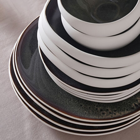 Karaca Earth Collection Galactic 55 Parça 12 Kişilik Yemek Takımı Beyaz