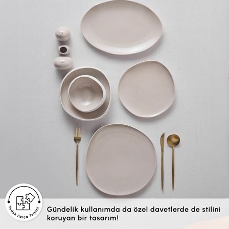 Karaca Red Carpet Earth Collection Cupid 55 Parça 12 Kişilik Yemek Takımı