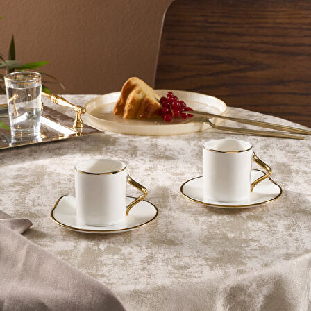 Karaca Charm 2 Kişilik Kahve Fincan Takımı 110 ml Gold