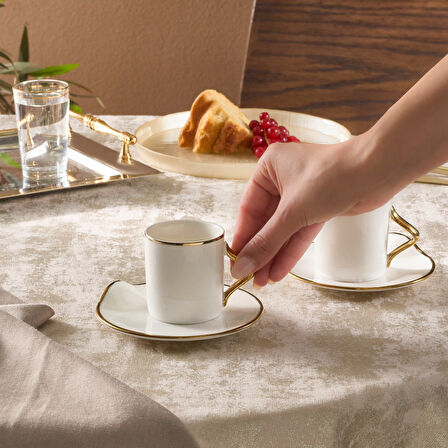 Karaca Charm 2 Kişilik Kahve Fincan Takımı 110 ml Gold