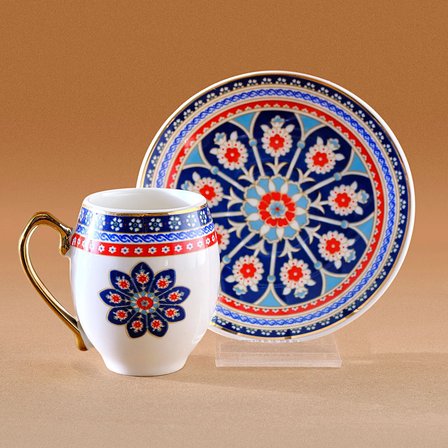 Karaca Söğüt 6 Kişilik Kahve Fincan Takımı 90 ml