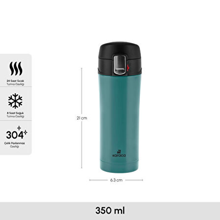 Karaca Pluton Çelik Sızdırmaz Termos Çağla Yeşili 350 ml