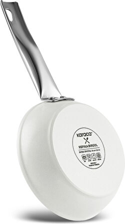 Karaca x Refika Birgül Swiss Crystal Metal Kulplu Tava 14 Cm Creamy
