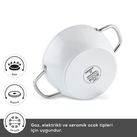 Karaca x Refika Swiss Crystal Creamy Metal Karnıyarık Tencere 30 cm