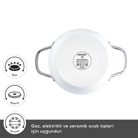 Karaca x Refika Swiss Crystal Creamy Metal Sahan 20 Cm