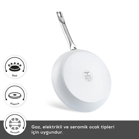 Karaca x Refika Swiss Crystal Creamy Metal Tava Sahan Set Cream