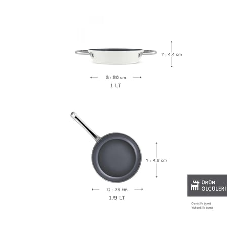 Karaca x Refika Swiss Crystal Creamy Metal Tava Sahan Set Cream