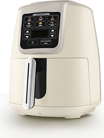 Karaca Air Pro Cook Köz Steel XL Çelik Hazneli Airfryer Iconic Beige  4 Litre 4 Kişilik