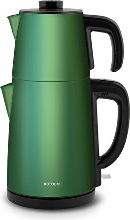 Karaca Gastro Dem 2 in 1 Çelik Inox Çay Makinesi ve Su Isıtıcısı Emerald Green