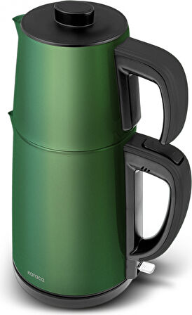 Karaca Gastro Dem 2 in 1 Çelik Inox Çay Makinesi ve Su Isıtıcısı Emerald Green