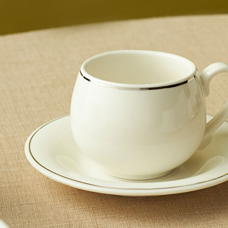 Karaca Adile 6 Kişilik Double Kahve / Çay Fincan Takımı 130 ml