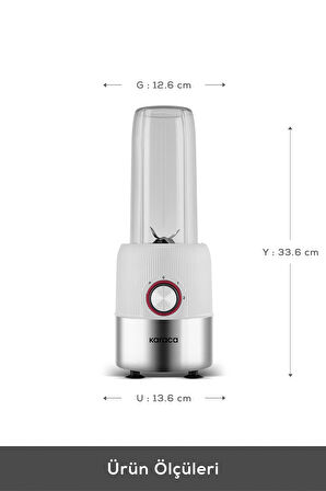Karaca Blend ve Rush Inox Personal Kişisel Smoothie Blender White