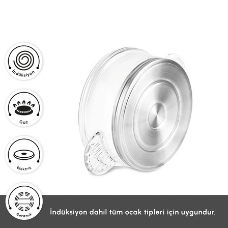 Karaca York Borosilikat Cam Tencere 18 cm
