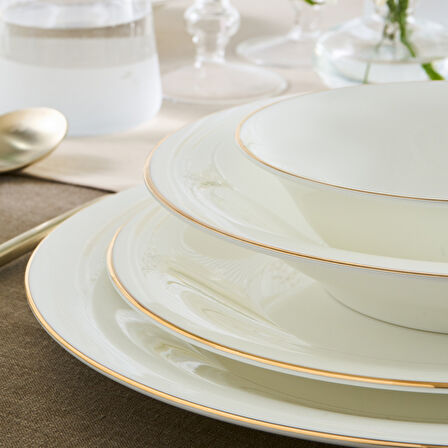 Karaca Fine Pearl Fame 55 Parça 12 Kişilik Yemek Takımı Gold 