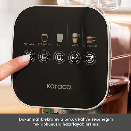 Karaca MyCaffe Barista S20 Entegre Süt Hazneli Otomatik Espresso ve Latte Makinesi Copper 900 ml 1360W