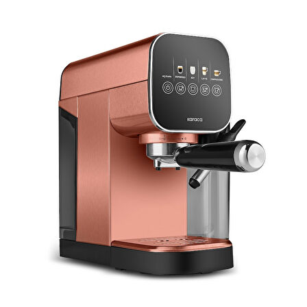 Karaca MyCaffe Barista S20 Entegre Süt Hazneli Otomatik Espresso ve Latte Makinesi Copper 900 ml 1360W