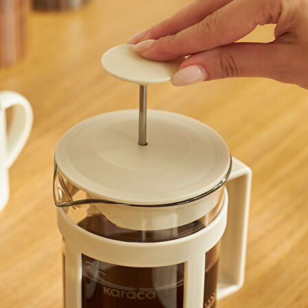 Karaca Rita French Press 800 ml Krem