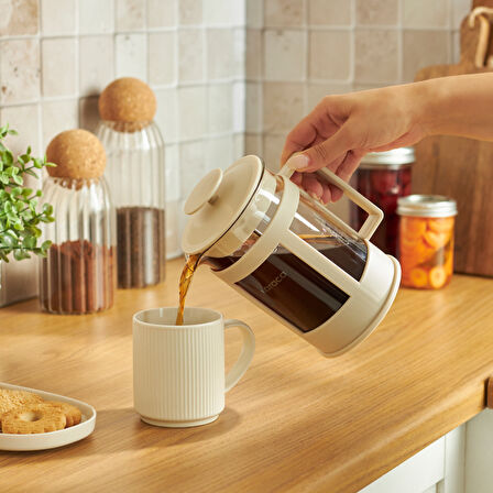 Karaca Rita French Press 800 ml Krem