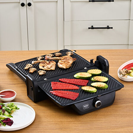 Karaca Gastro Classic Izgara ve Tost Makinesi Matte Black 6 Dilim Kapasiteli