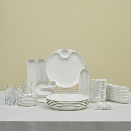 Karaca Stream Bone Salsa 34 Parça 6 Kişilik Kahvaltı Takımı