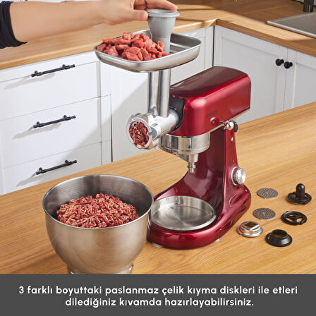 Karaca Multicast Plus Döküm Hamur Yoğurma Makinesi Red 5L