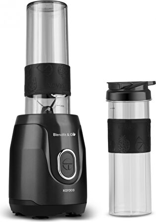 Karaca Blendfit ve Go Duo Çift Hazneli Personal Kişisel Smoothie Blender Black
