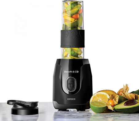 Karaca Blendfit ve Go Duo Çift Hazneli Personal Kişisel Smoothie Blender Black