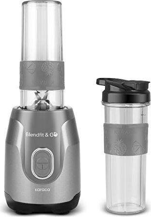 Karaca Blendfit ve Go Duo Çİft Hazneli Personal Kişisel Smoothie Blender Silver