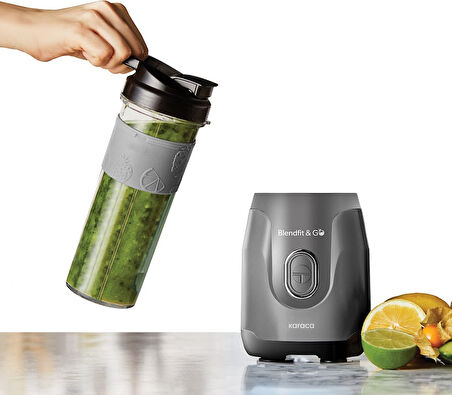 Karaca Blendfit ve Go Duo Çİft Hazneli Personal Kişisel Smoothie Blender Silver