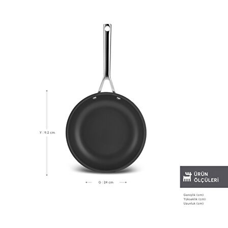 Karaca Plasma Steel 316+ 3Ply Tava 24 cm