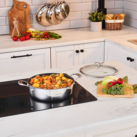 Karaca Plasma Steel 316+ 3Ply Karnıyarık Tencere 26 cm